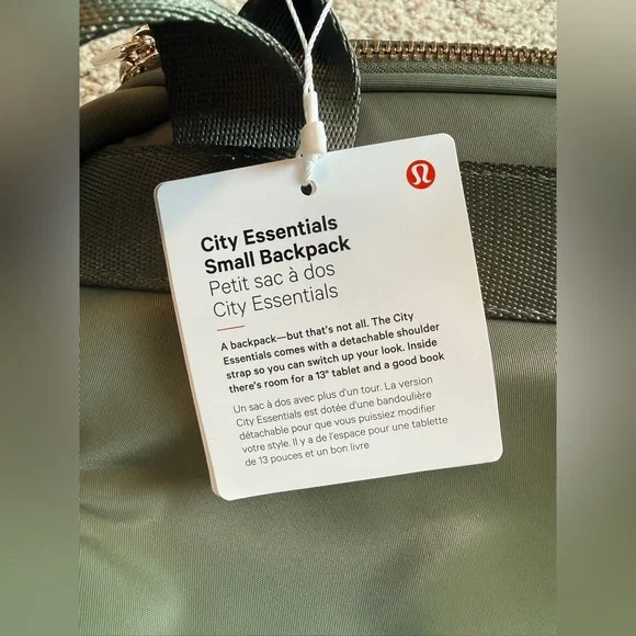 Lululemon City Essentials Small Backpack 10L Bay Leaf Green NWT - Picture 9 of 10